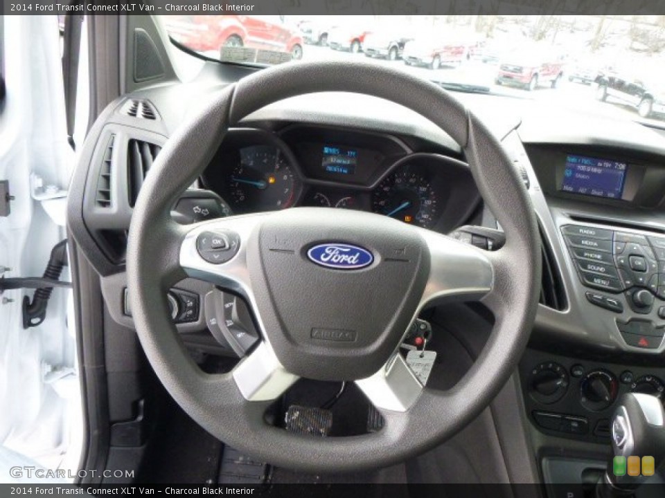 Charcoal Black Interior Steering Wheel for the 2014 Ford Transit Connect XLT Van #89986220