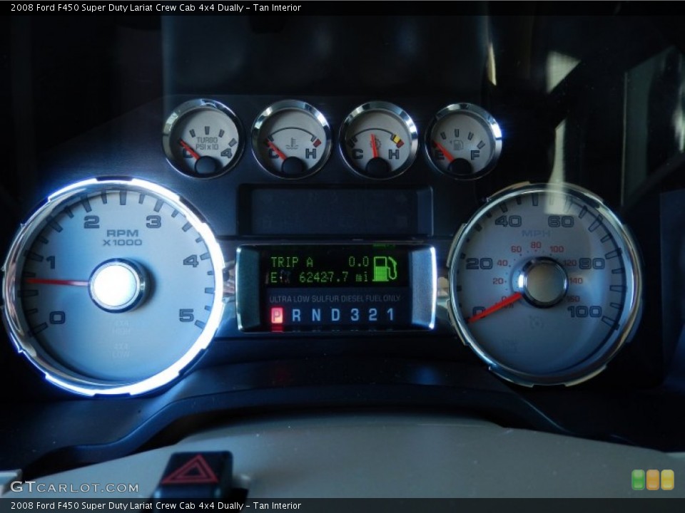 Tan Interior Gauges for the 2008 Ford F450 Super Duty Lariat Crew Cab 4x4 Dually #89988260