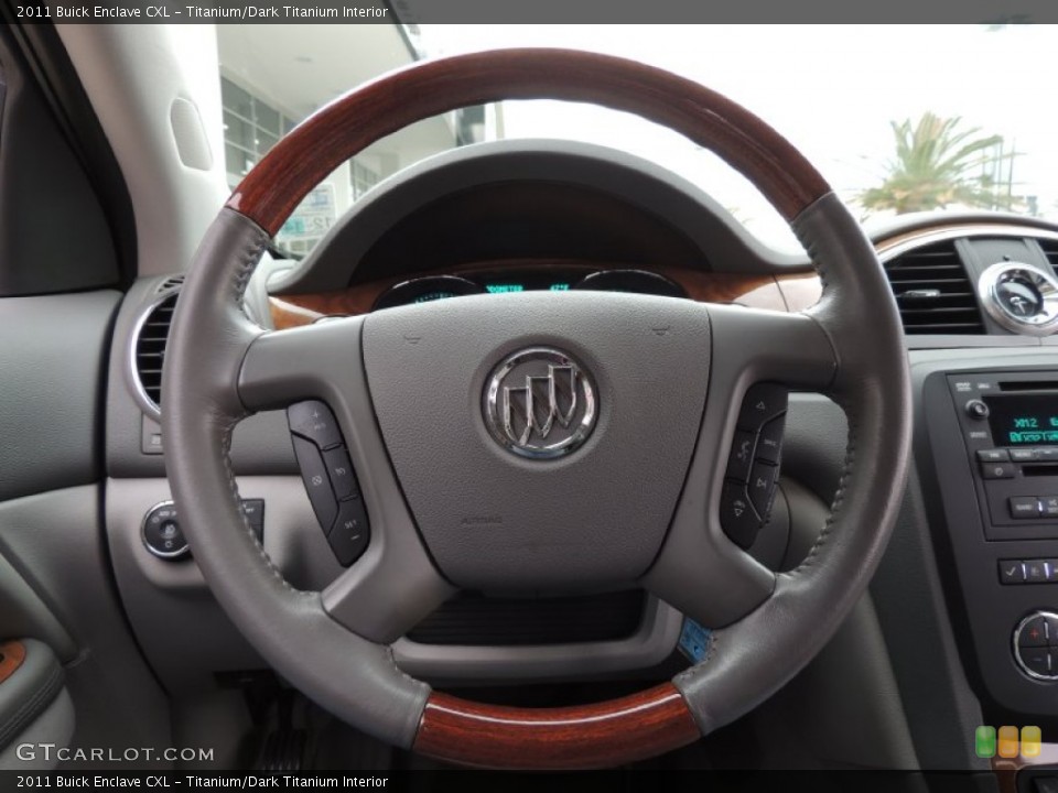 Titanium/Dark Titanium Interior Steering Wheel for the 2011 Buick Enclave CXL #89997388