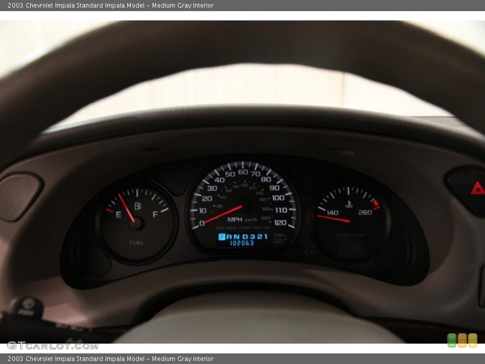 Medium Gray Interior Gauges for the 2003 Chevrolet Impala  #90001979
