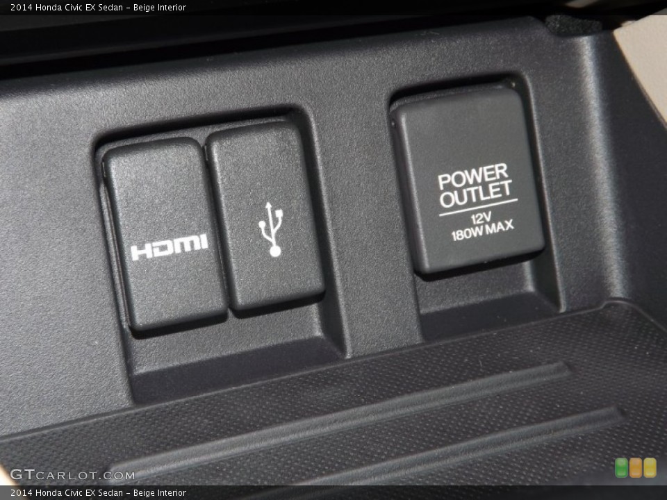 Beige Interior Controls for the 2014 Honda Civic EX Sedan #90003707