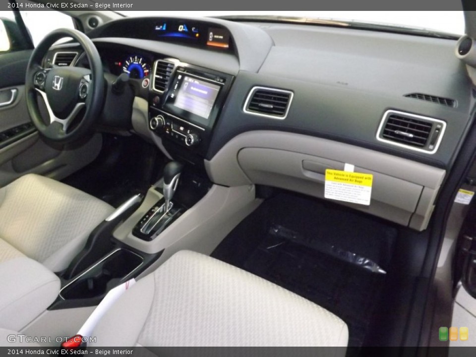 Beige Interior Dashboard for the 2014 Honda Civic EX Sedan #90004001