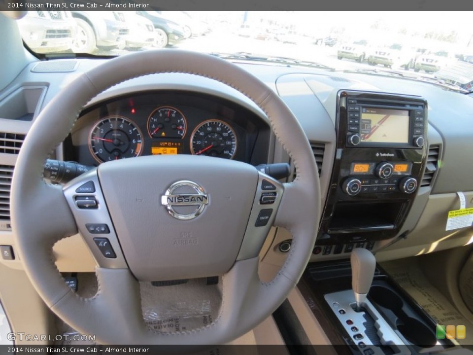 Almond Interior Steering Wheel for the 2014 Nissan Titan SL Crew Cab #90004286