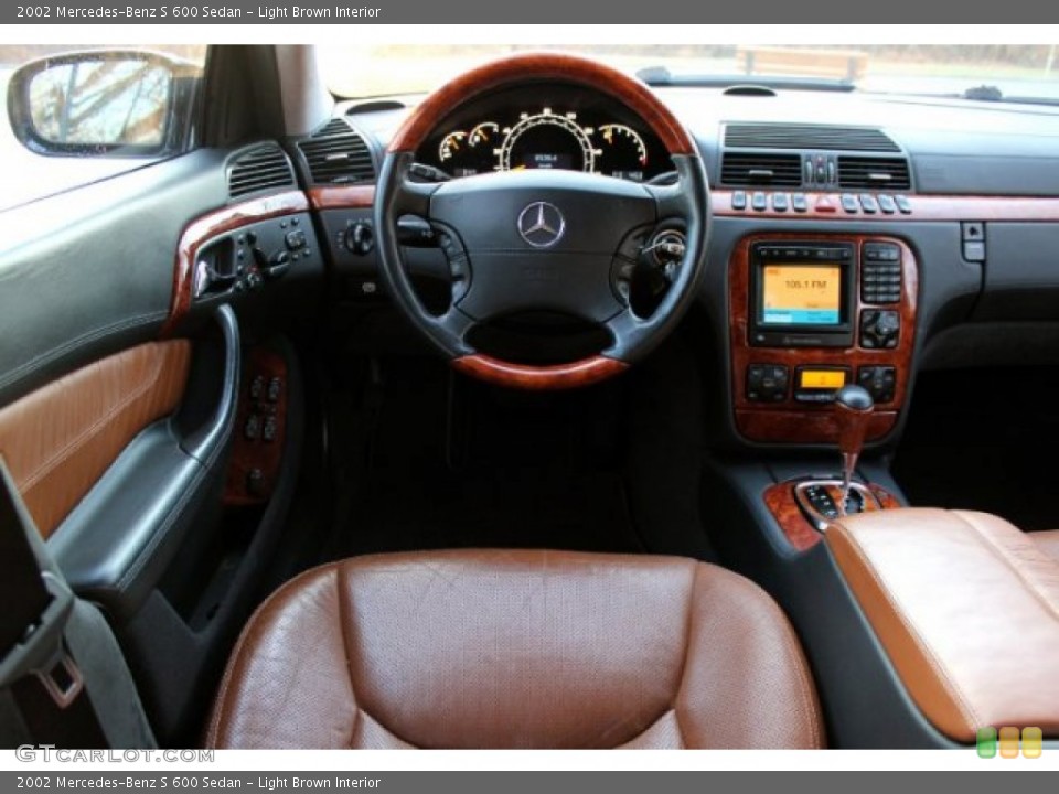 Light Brown Interior Dashboard for the 2002 Mercedes-Benz S 600 Sedan #90010862
