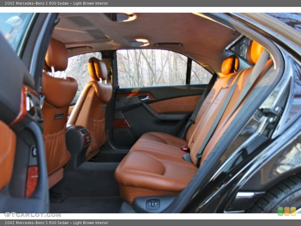 Light Brown Interior Rear Seat for the 2002 Mercedes-Benz S 600 Sedan #90011144