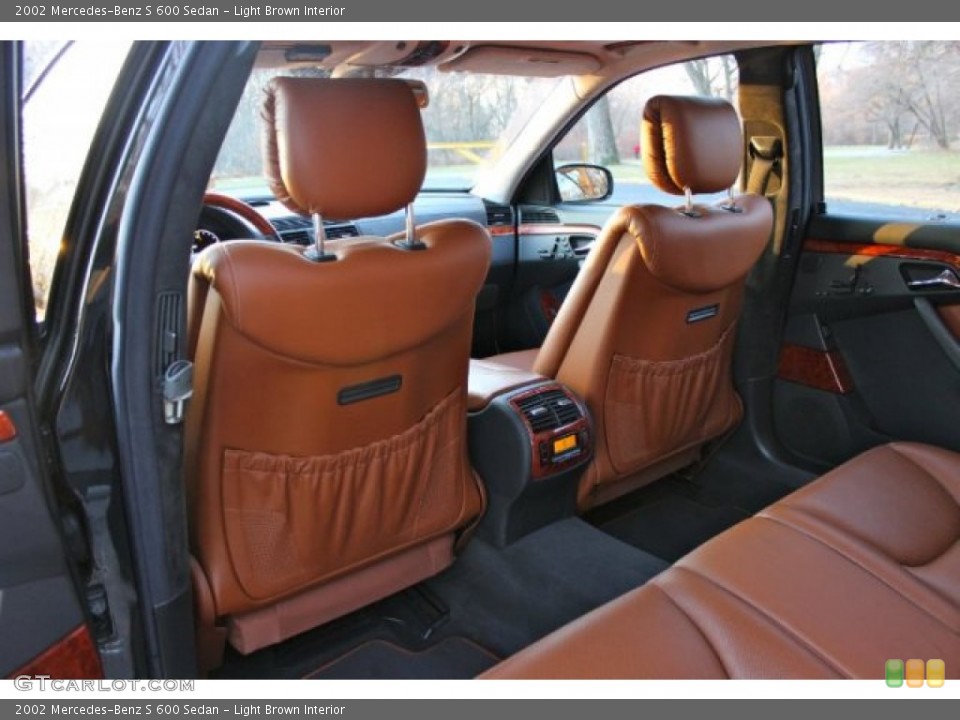 Light Brown Interior Rear Seat for the 2002 Mercedes-Benz S 600 Sedan #90011162