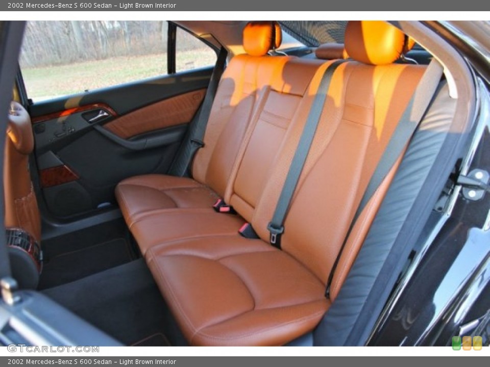 Light Brown Interior Rear Seat for the 2002 Mercedes-Benz S 600 Sedan #90011174