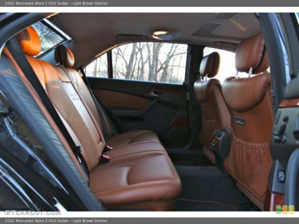 Light Brown Interior Rear Seat for the 2002 Mercedes-Benz S 600 Sedan #90011249