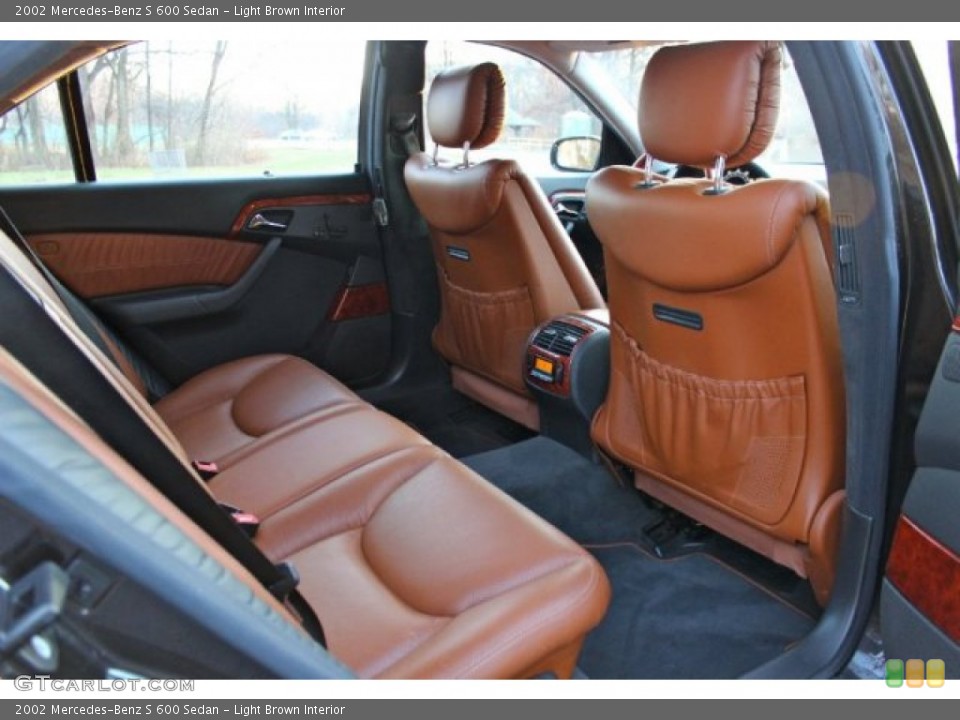 Light Brown Interior Rear Seat for the 2002 Mercedes-Benz S 600 Sedan #90011261