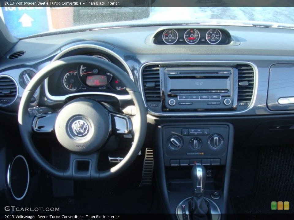 Titan Black Interior Dashboard for the 2013 Volkswagen Beetle Turbo Convertible #90016526