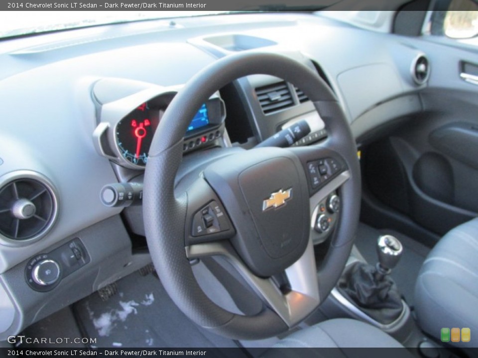 Dark Pewter/Dark Titanium Interior Steering Wheel for the 2014 Chevrolet Sonic LT Sedan #90019807