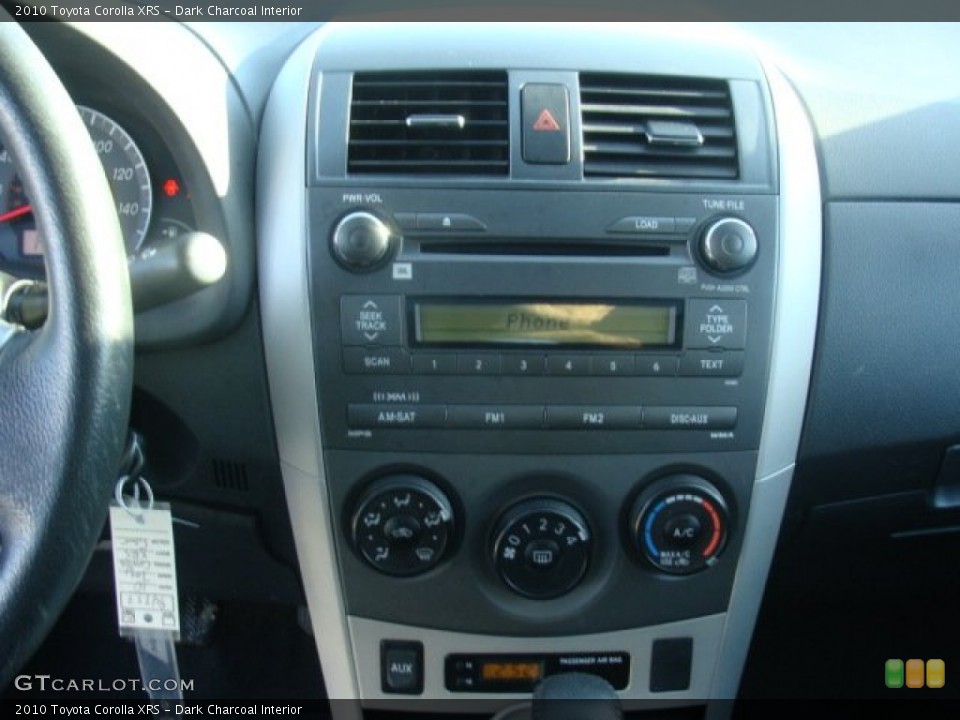 Dark Charcoal Interior Controls for the 2010 Toyota Corolla XRS #90022468
