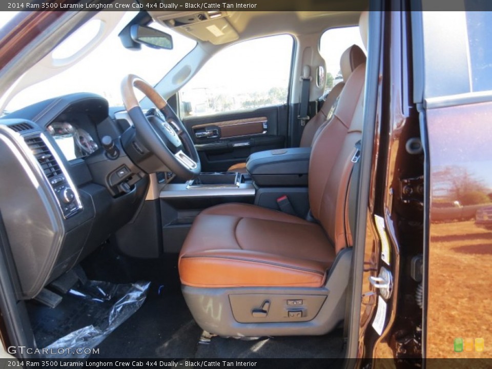 Black/Cattle Tan Interior Front Seat for the 2014 Ram 3500 Laramie Longhorn Crew Cab 4x4 Dually #90022861