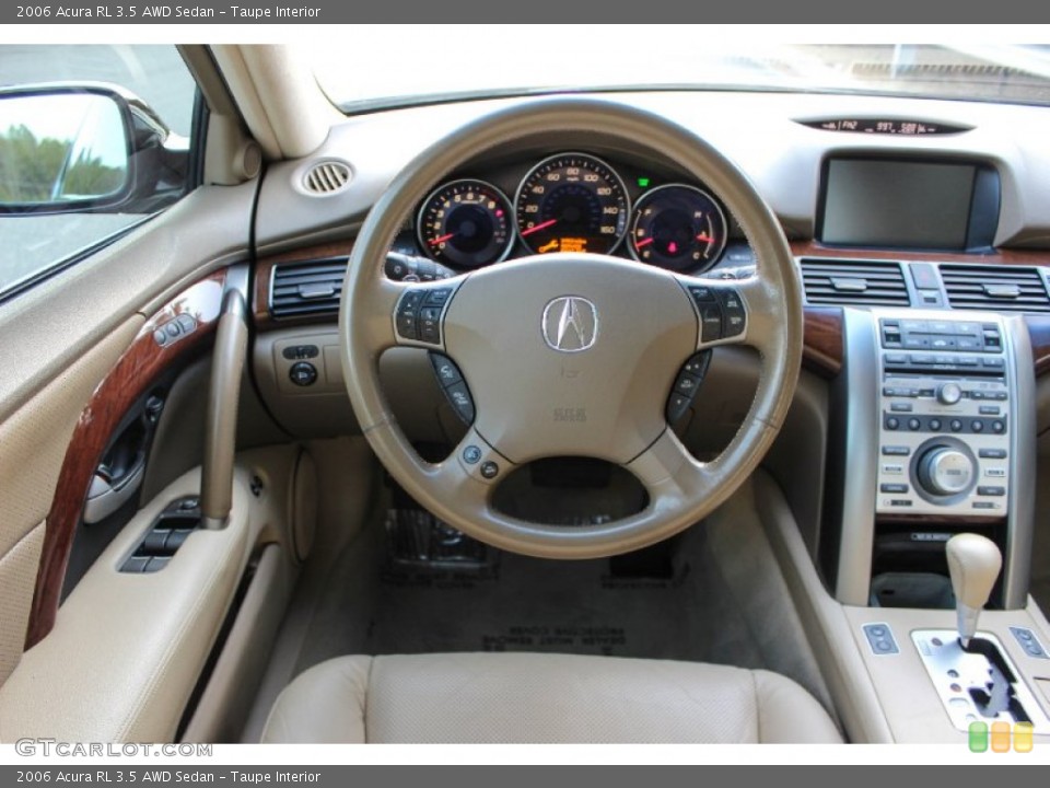 Taupe Interior Steering Wheel for the 2006 Acura RL 3.5 AWD Sedan #90033271