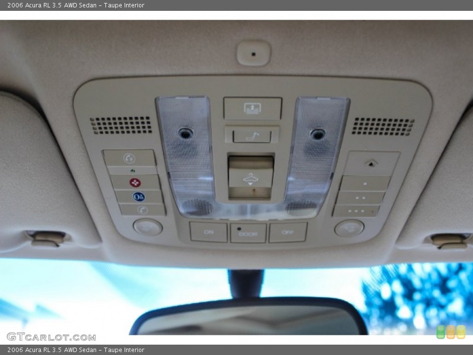 Taupe Interior Controls for the 2006 Acura RL 3.5 AWD Sedan #90033505