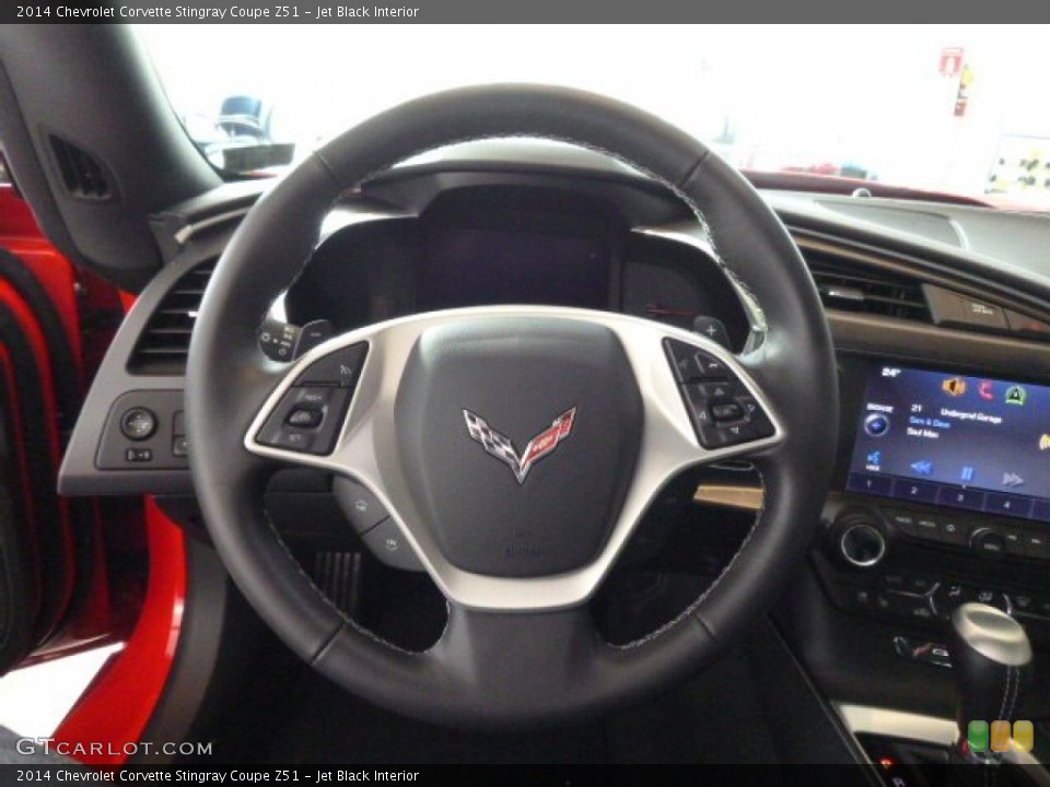 Jet Black Interior Steering Wheel for the 2014 Chevrolet Corvette Stingray Coupe Z51 #90040900