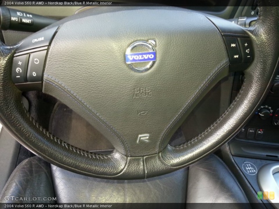 Nordkap Black/Blue R Metallic Interior Steering Wheel for the 2004 Volvo S60 R AWD #90043495