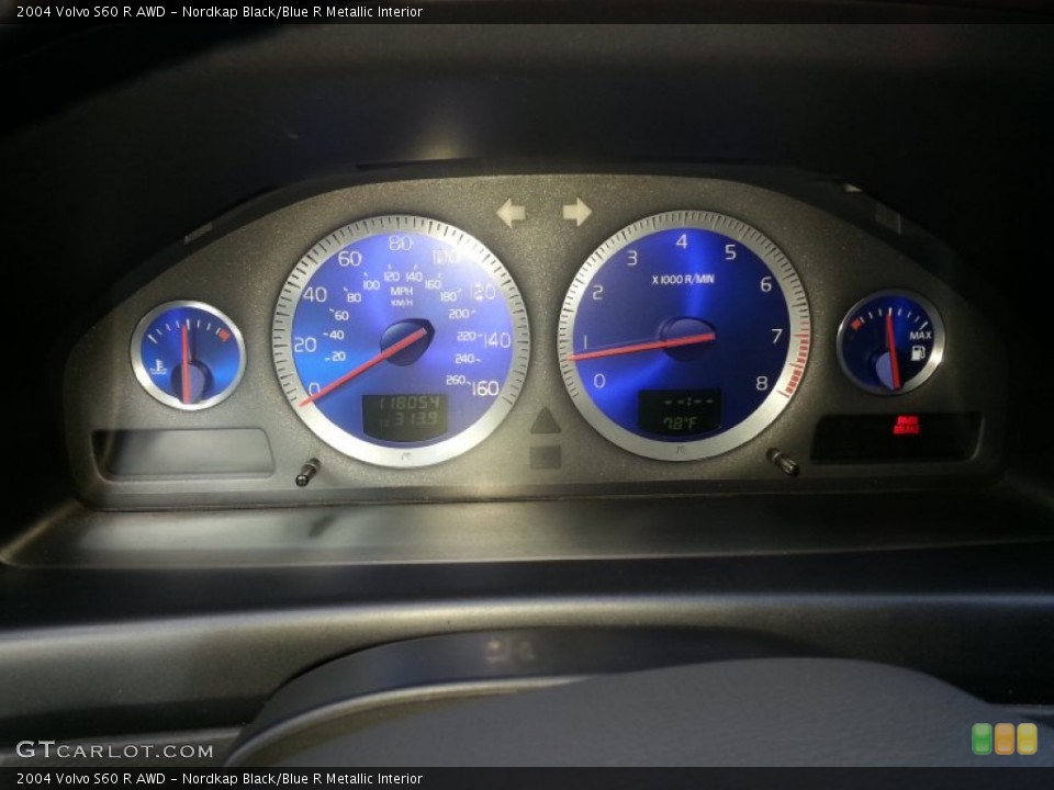 Nordkap Black/Blue R Metallic Interior Gauges for the 2004 Volvo S60 R AWD #90043672