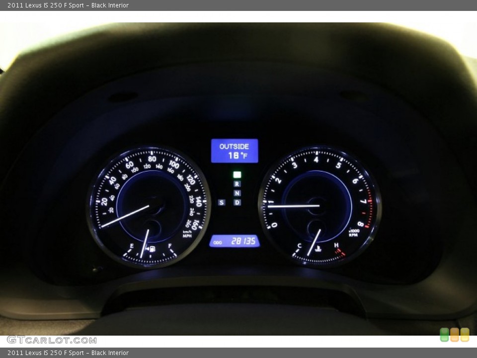 Black Interior Gauges for the 2011 Lexus IS 250 F Sport #90044839