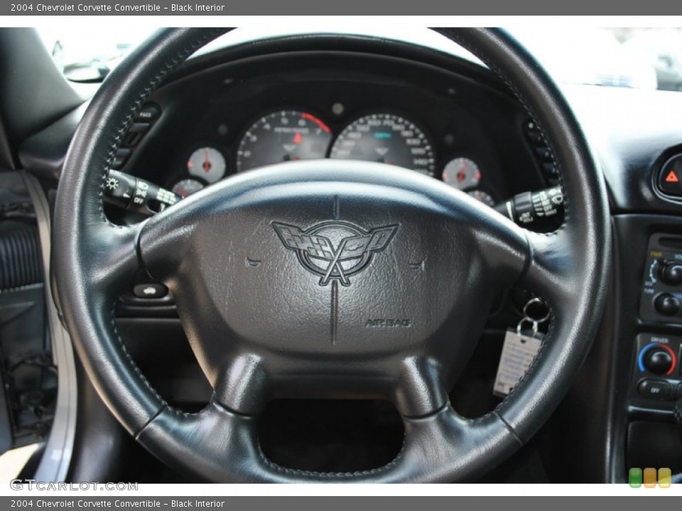 Black Interior Steering Wheel for the 2004 Chevrolet Corvette Convertible #90045158