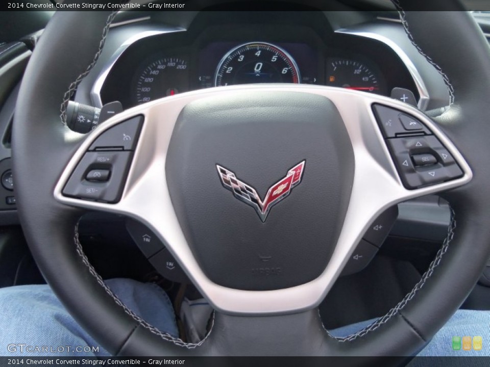 Gray Interior Steering Wheel for the 2014 Chevrolet Corvette Stingray Convertible #90051982