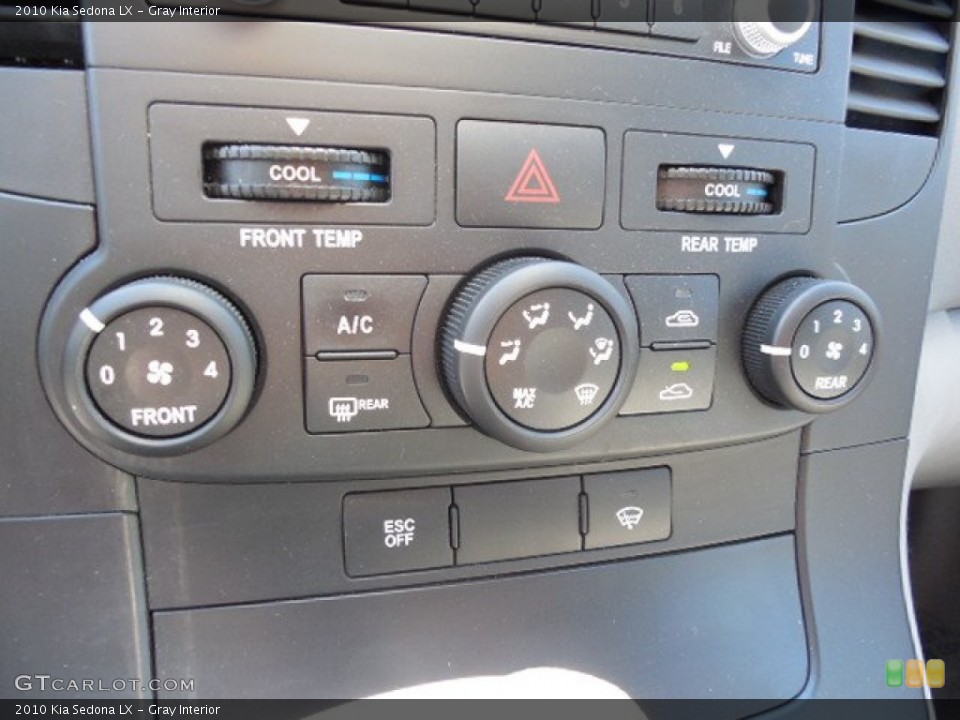 Gray Interior Controls for the 2010 Kia Sedona LX #90059767