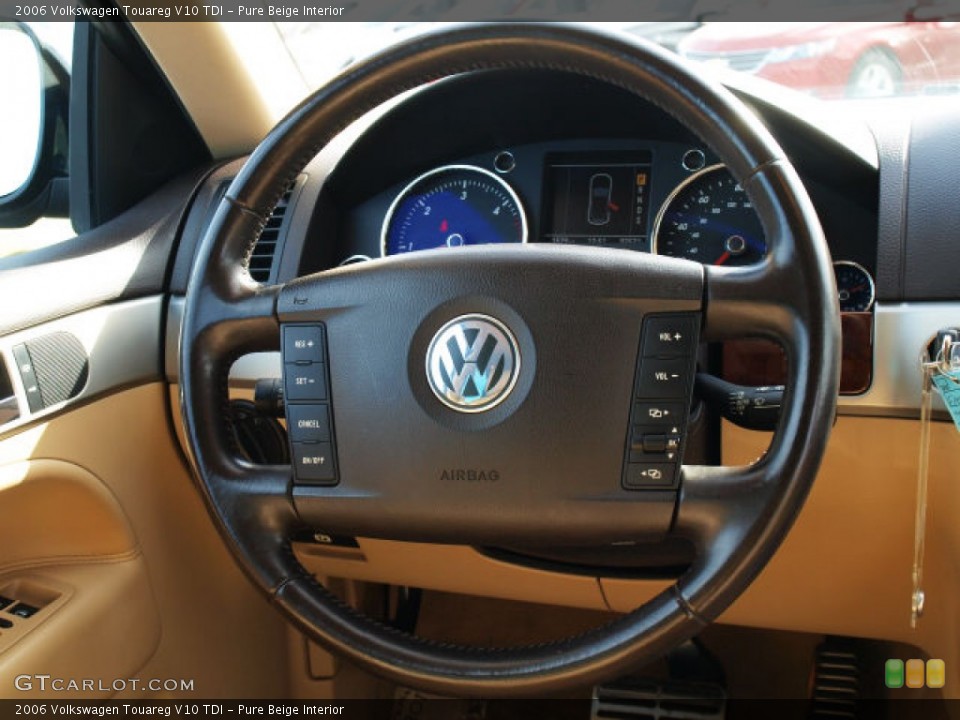 Pure Beige Interior Steering Wheel for the 2006 Volkswagen Touareg V10 TDI #90066693