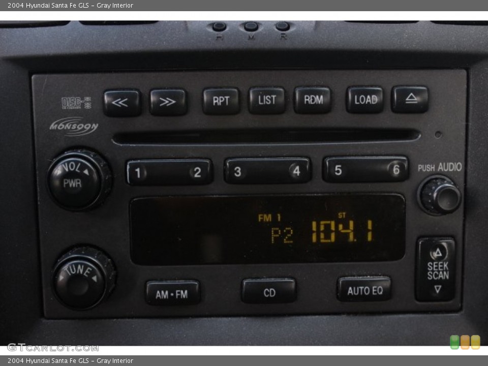 Gray Interior Audio System for the 2004 Hyundai Santa Fe GLS #90068774