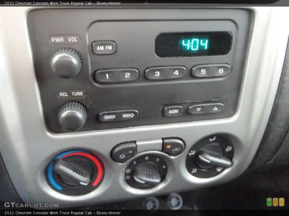 Ebony Interior Audio System for the 2012 Chevrolet Colorado Work Truck Regular Cab #90074181