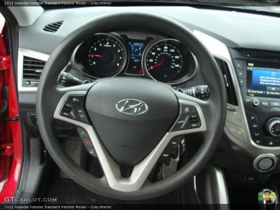 Gray Interior Steering Wheel for the 2012 Hyundai Veloster  #90078123