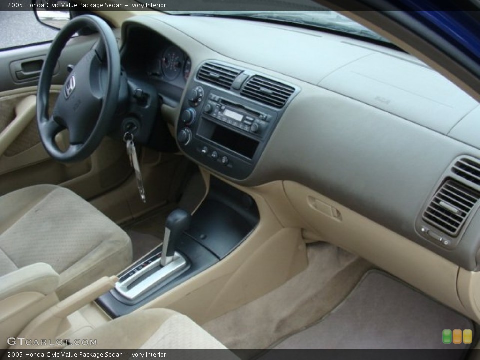 Ivory Interior Dashboard for the 2005 Honda Civic Value Package Sedan #90078897