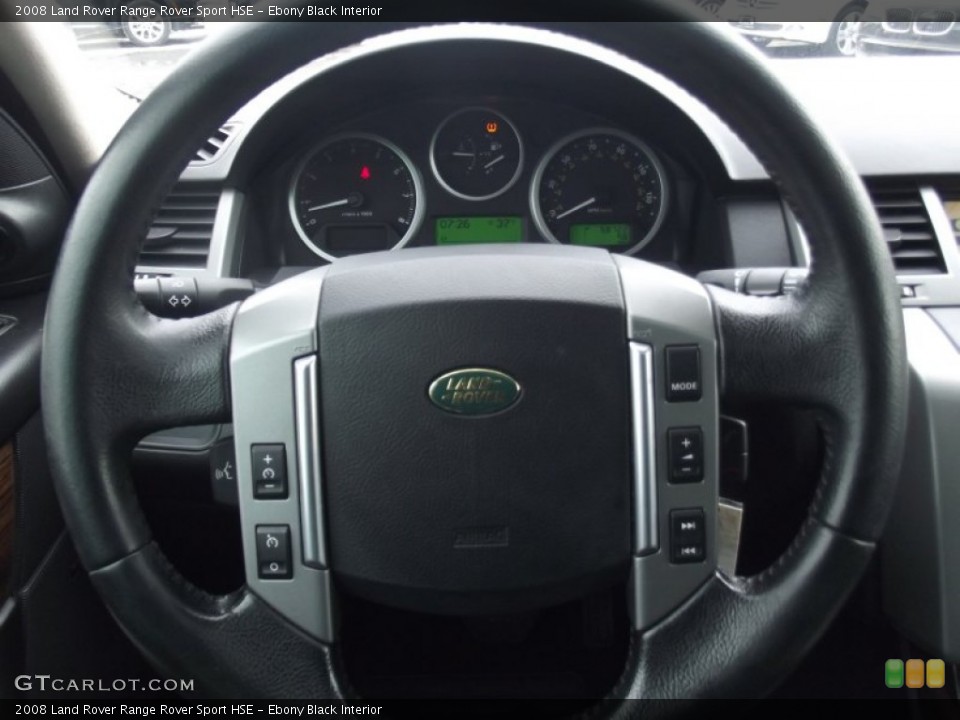 Ebony Black Interior Steering Wheel for the 2008 Land Rover Range Rover Sport HSE #90079482