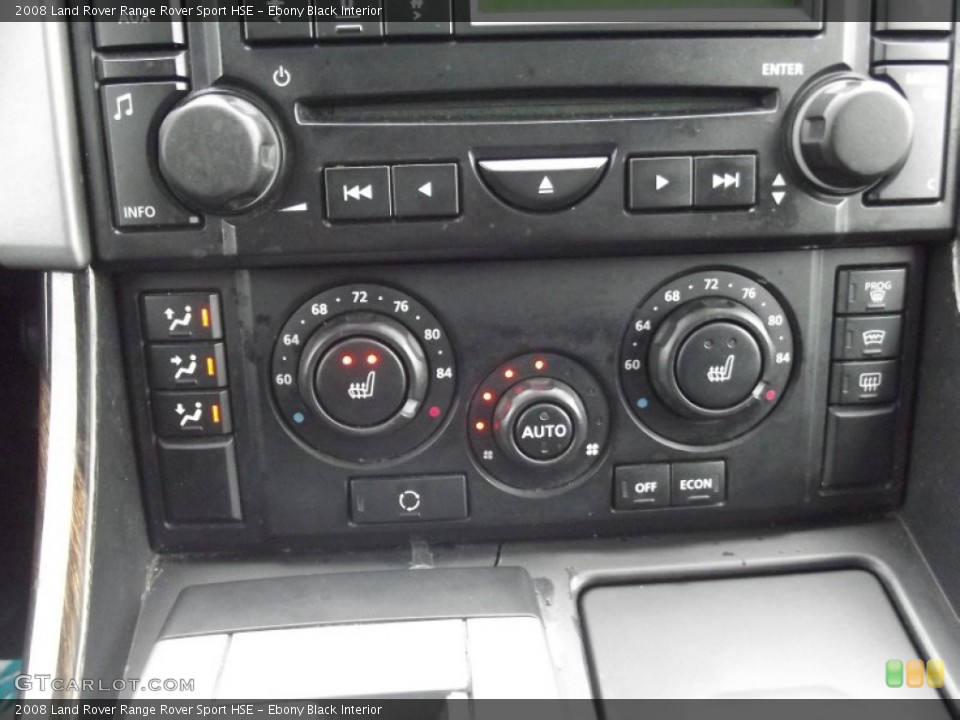 Ebony Black Interior Controls for the 2008 Land Rover Range Rover Sport HSE #90079683