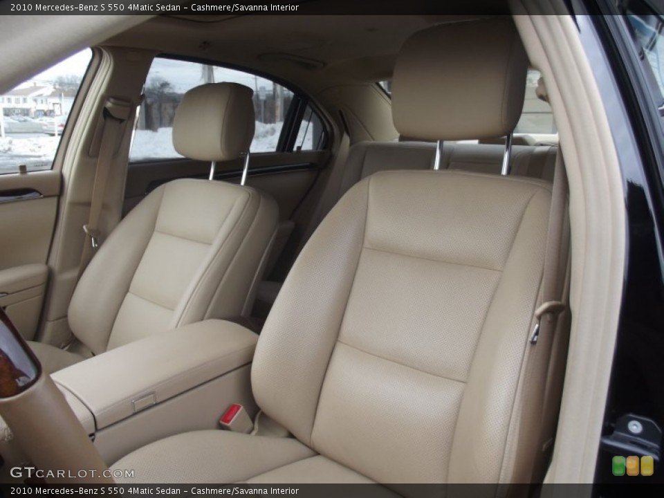 Cashmere/Savanna Interior Front Seat for the 2010 Mercedes-Benz S 550 4Matic Sedan #90080184
