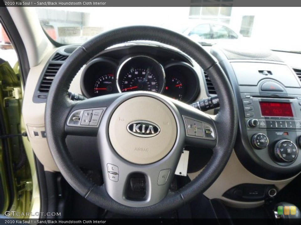 Sand/Black Houndstooth Cloth Interior Steering Wheel for the 2010 Kia Soul ! #90082389