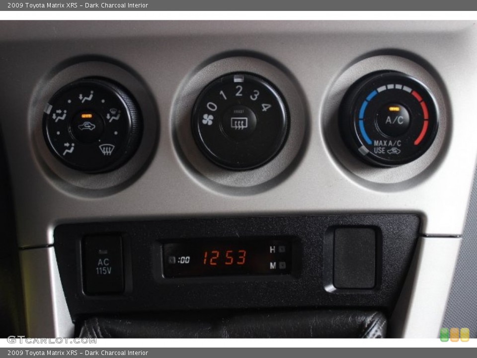 Dark Charcoal Interior Controls for the 2009 Toyota Matrix XRS #90090963