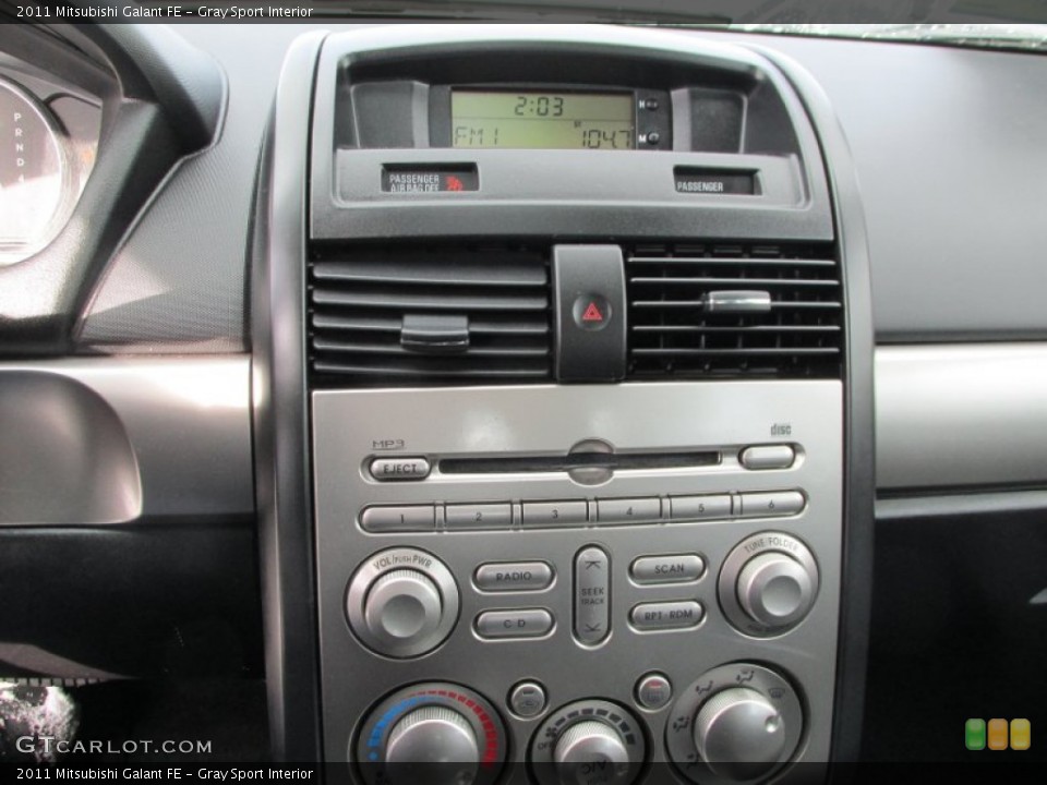 Gray Sport Interior Controls for the 2011 Mitsubishi Galant FE #90091083