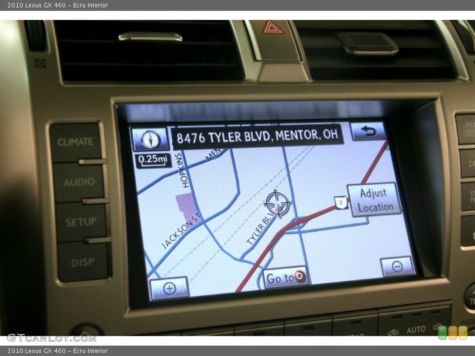Ecru Interior Navigation for the 2010 Lexus GX 460 #90091362
