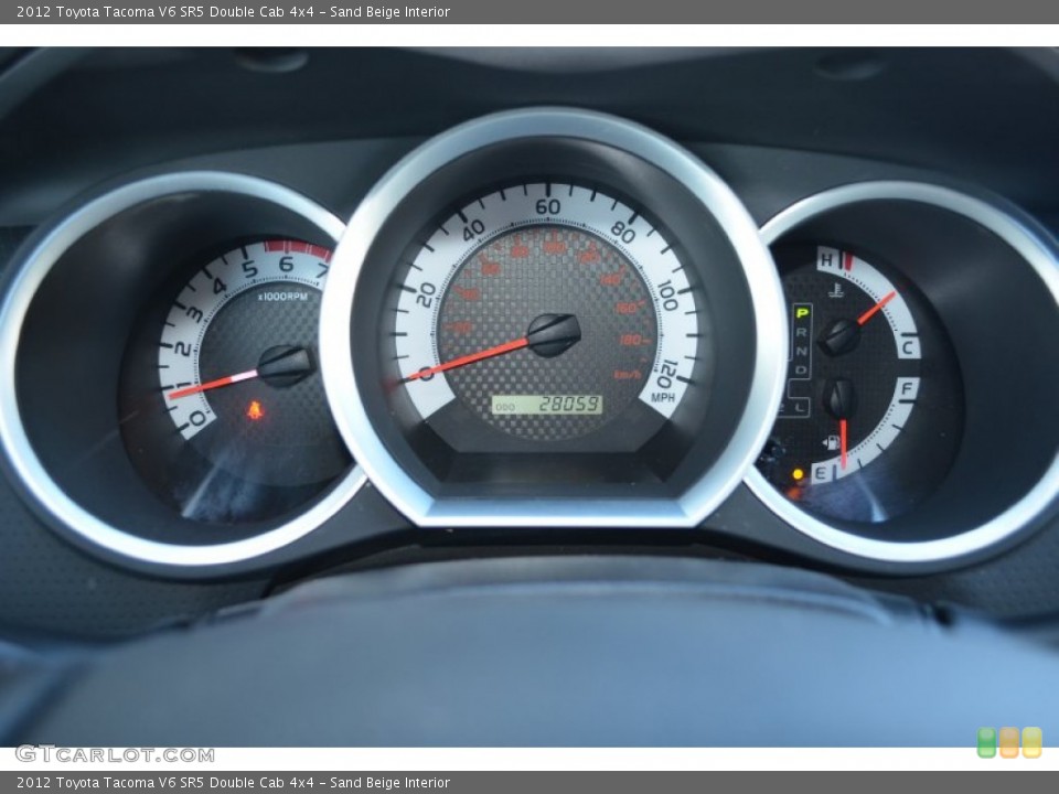 Sand Beige Interior Gauges for the 2012 Toyota Tacoma V6 SR5 Double Cab 4x4 #90093711