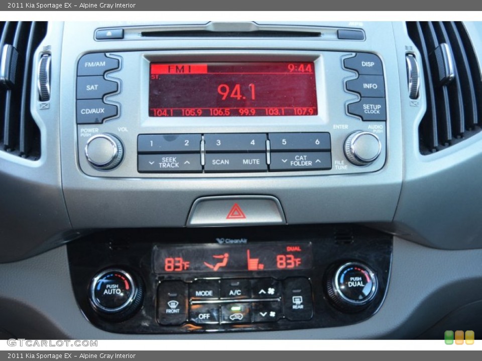 Alpine Gray Interior Controls for the 2011 Kia Sportage EX #90094534