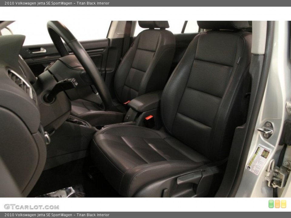 Titan Black Interior Front Seat for the 2010 Volkswagen Jetta SE SportWagen #90095889