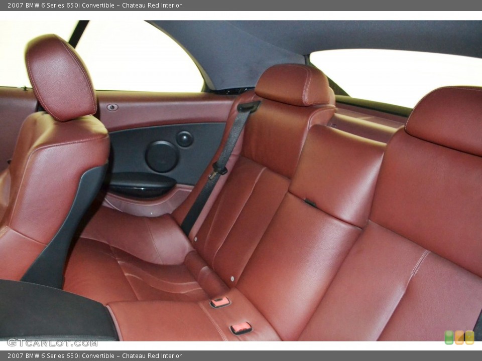 Chateau Red Interior Rear Seat for the 2007 BMW 6 Series 650i Convertible #90110206
