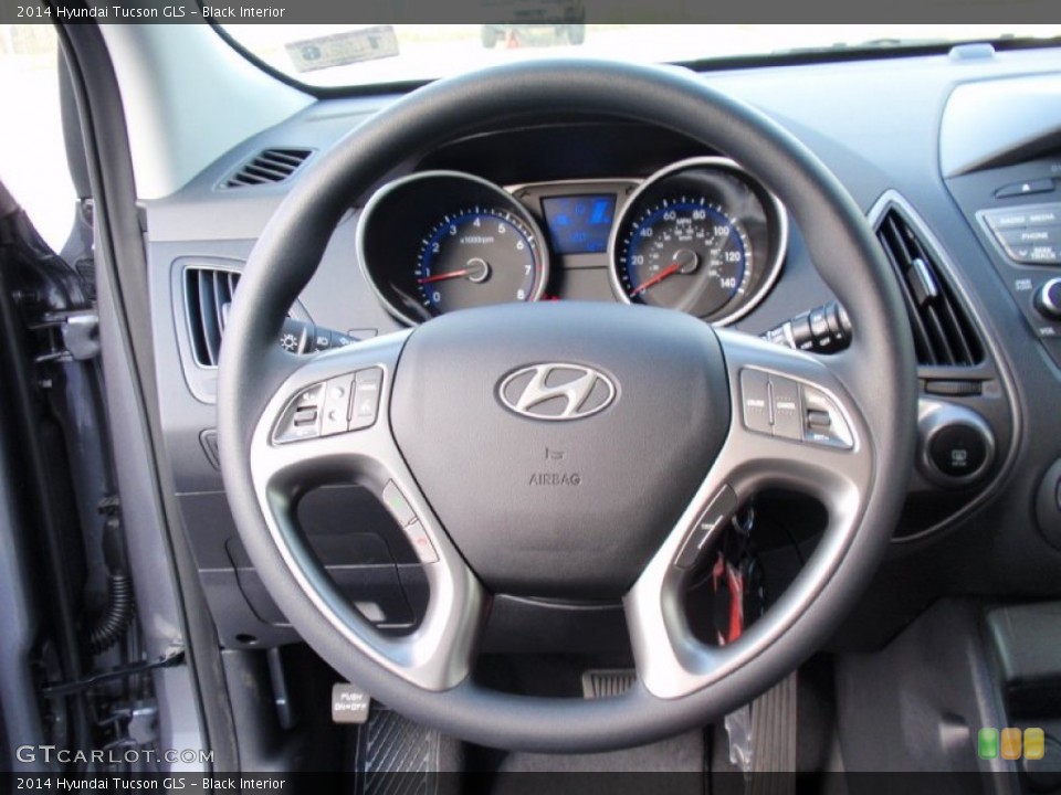 Black Interior Steering Wheel for the 2014 Hyundai Tucson GLS #90123372