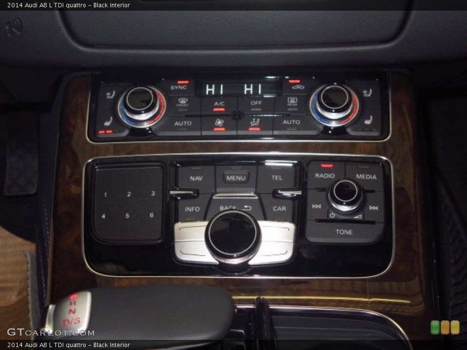 Black Interior Controls for the 2014 Audi A8 L TDI quattro #90126040