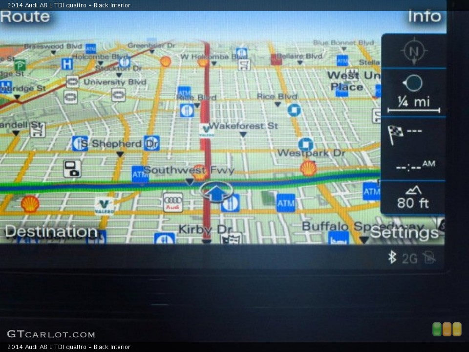 Black Interior Navigation for the 2014 Audi A8 L TDI quattro #90126085