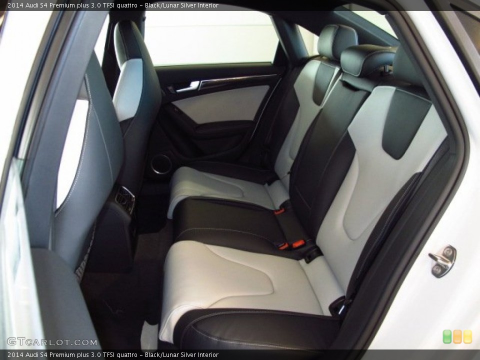 Black/Lunar Silver Interior Rear Seat for the 2014 Audi S4 Premium plus 3.0 TFSI quattro #90128567