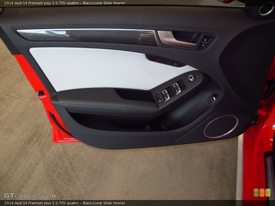 Black/Lunar Silver Interior Door Panel for the 2014 Audi S4 Premium plus 3.0 TFSI quattro #90129103