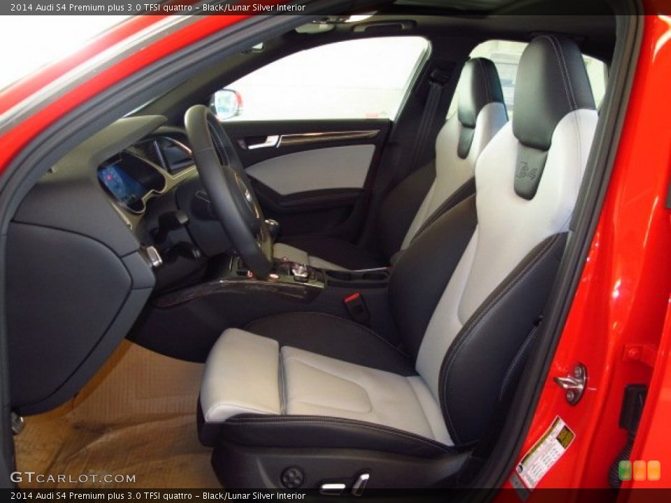 Black/Lunar Silver Interior Front Seat for the 2014 Audi S4 Premium plus 3.0 TFSI quattro #90129124