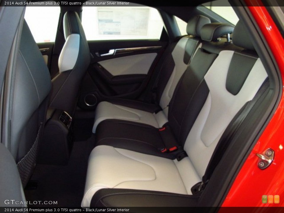 Black/Lunar Silver Interior Rear Seat for the 2014 Audi S4 Premium plus 3.0 TFSI quattro #90129169