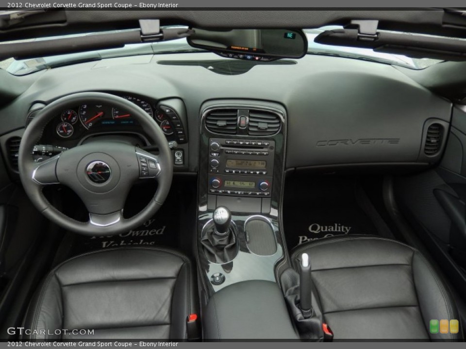 Ebony Interior Dashboard for the 2012 Chevrolet Corvette Grand Sport Coupe #90129952